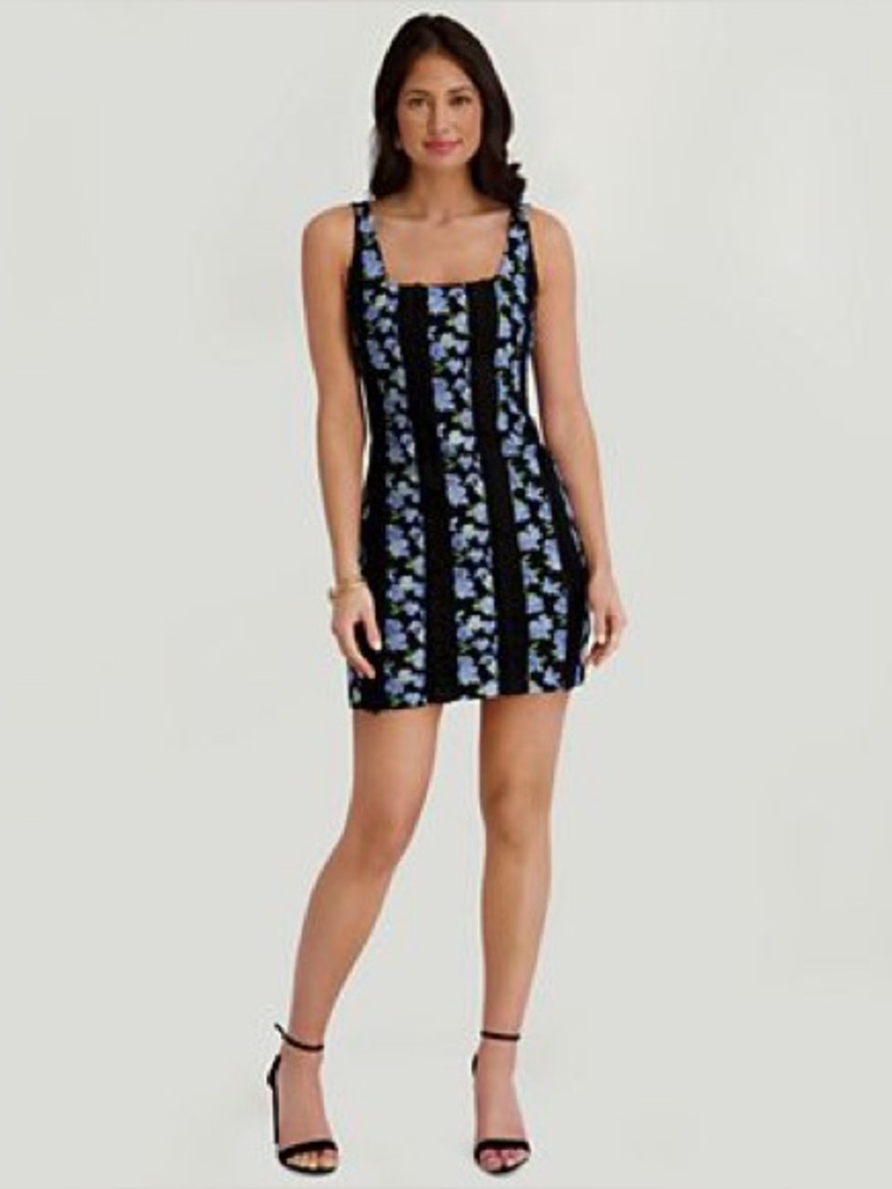 Siena Embroidered Mesh Square Neck Short Dress Size 16 NWT